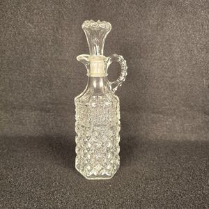 Wexford Anchor Hocking Clear Glass 6 Sided Vinegar Or Oil Decanter Cruet